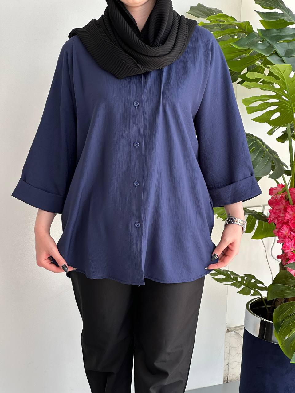 شومیز طرح دار شیوا